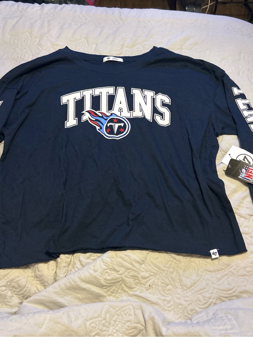 '47 Navy Tennessee Titans Parkway Long Sleeve